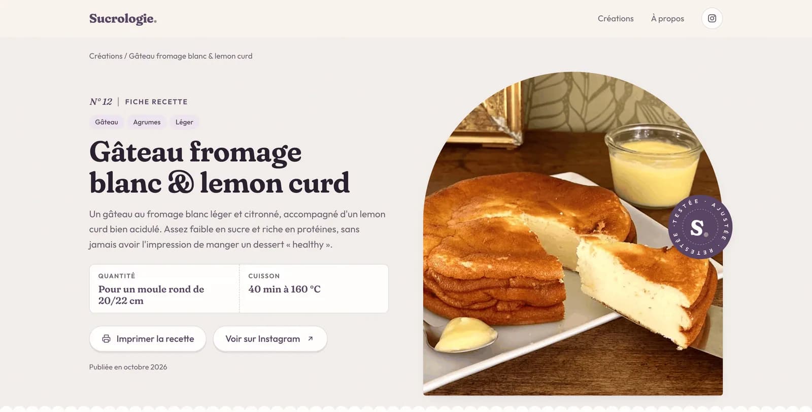 Sucrologie, Pâtisserie maison, gourmande et sans compromis