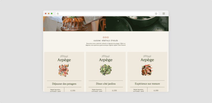 Arpège, détail du projet